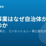 青い背景に水滴のマークを配した、水道ラボの記事画像